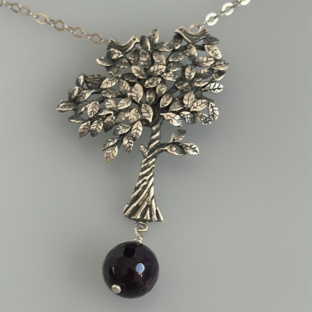 Citlaly 925 Silver amethyst Necklace with Intricate Pendant - Picture 3 of 8
